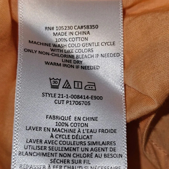 NWT Equipment Femme‎ Womens Peach Essential Long Sleeve Button Down Shirt Small - Picture 5 of 5